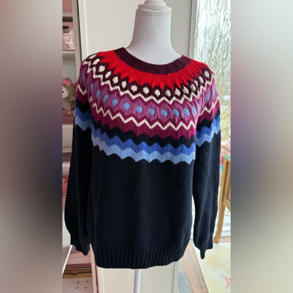 Joie Karenya Fair Isle Wool Sweater Size M – Cozy & Stylish